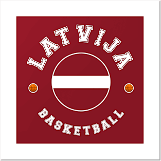 Latvija Basketball Posters and Art